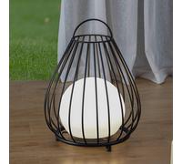 Lindby lampada LED solare Kelda, nera, metallo, 38 cm, dimmerabile. LINDBY