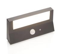 Lindby Lampada solare da esterni con sensore di movimento (Moderno) colore Grigio, lampadina inclusa applique outdoor per giardino facciata casa