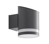 Lindby Lampada solare da esterni (Moderno) colore Nero, in Acciaio Inox lampadina inclusa applique outdoor per giardino facciata casa terrazzo e balcone