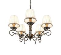 Lindby Lampadario dimmerabile colore Marrone, in Tessuto ad es. Soggiorno & Sala da pranzo lampada a sospensione sistema lampadario plafoniera soffitto