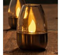 Lindby lampade da tavolo LED solari Pedas, set da 10, grigio LINDBY