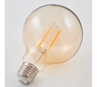 Lindby Lampadina LED E27 Globel Filamento 6W 500lm, ambra 1.800K LINDBY