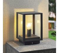 Lindby lampioncino Giavanna, 29 cm, antracite, IP44, E27 LINDBY