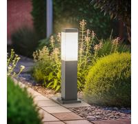 Lindby lampioncino Honula, 45 cm, grigio scuro, IP44, E27 LINDBY