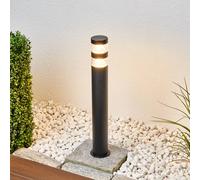 Lampada LED da esterni 'Lanea' (Moderno) colore Nero, in Acciaio Inox (1 luce, lampadina inclusa) di Lindby | lampioncino, paletto luminoso, lampada da viale, lampione