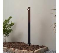 Lindby Lampione a LED Luzian, altezza 80 cm, nero, picchetto LINDBY