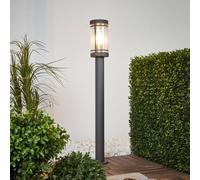 Lampada da esterni 'Djori' (Moderno) colore Grigio, in Acciaio Inox (1 luce, E27) di Lindby | lampioncino, paletto luminoso, lampada da viale, lampione
