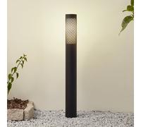 Lindby lampione Lurinda, nero, alluminio, Ø 10,5 cm LINDBY