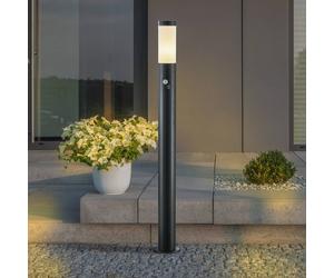 Lindby Lampione Statius, antracite/bianco, sensore, 100 cm LINDBY