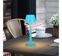 Lindby LED ricaricabile Gaja, blu, USB, IP44, RGBW, dimmerabile LINDBY