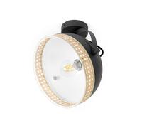 Lindby Lonnaris plafoniera con rattan, orientabile LINDBY