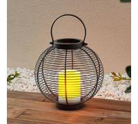 Lindby Mairuna lanterna LED solare, nero, 22,7 cm LINDBY