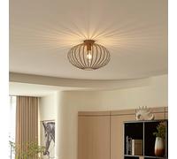 Lindby Maivi plafoniera, beige, 40 cm, ferro, gabbia LINDBY