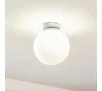 Lindby Meriala plafoniera bianca, vetro Ø 25cm LINDBY