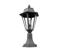 Lindby paletto luminoso antracite, trasparente, lampioncini da esterno | lampada da giardino IP44 protetto dagli spruzzi, E27, H: 51.8 cm, Moderno, Vetro per Terrazza