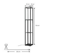 Lindby Piantana LED Birta, da terra, scaffale, altezza 155 cm LINDBY