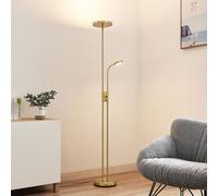 Lindby Piantana LED Seppa, rotonda, ottone, metallo, 180 cm LINDBY