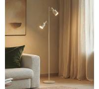 Lindby piantana Ovelia, beige, metallo, E27 LINDBY