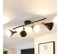 Lindby plafoniera Arina, 68 cm, nera, a 4 luci, E14 LINDBY