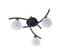 Lindby plafoniera Della, nero-oro, Ø 58 cm, a 3 luci, E14 LINDBY