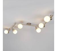 Lindby Plafoniera Elaina – moderna, dimmerabile, metallo grigio, 6 luci E14, 180 cm
