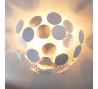 Lindby plafoniera Kinan, Ø 54 cm, bianco, metallo, E14 LINDBY