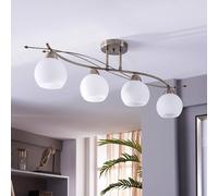 Lindby plafoniera Leanda, 80 cm, 4 luci, metallo, vetro LINDBY