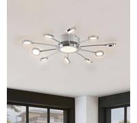 Lindby Plafoniera LED cromata Meru, CCT LINDBY