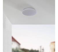 Lindby Plafoniera LED da esterni Doki, 34 cm, bianca, plastica LINDBY