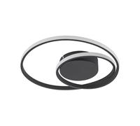 Lindby Plafoniera LED dimmerabile a controllo remoto (Moderno) colore Nero, in Alluminio ad es. Soggiorno & Sala da pranzo lampadina inclusa lampada plafoniera