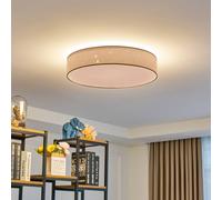 Lindby plafoniera LED Ellamina, Ø 60 cm, bianco, tessuto LINDBY