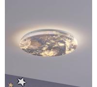 Lindby Plafoniera LED Gaios Ø 38 cm, blu, CCT, dimmerabile LINDBY