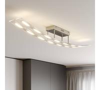 Lindby Plafoniera LED Jarda, vetro, 134 cm di lunghezza, dimmerabile LINDBY