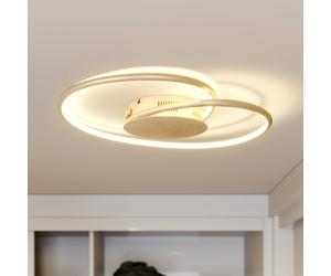 Lindby plafoniera LED Joline, Ø 45 cm, color oro, metallo LINDBY