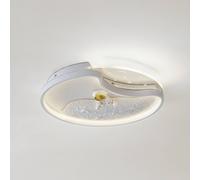 Lindby plafoniera LED Kosmo, 40 cm, bianco, metallo, luna LINDBY