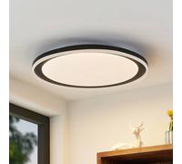 Lindby Plafoniera LED Verdan, nero, metallo, dimmerabile, CCT LINDBY