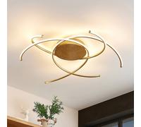 Lindby plafoniera LED Yareli, oro, metallo, Ø 70 cm LINDBY