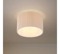 Lindby plafoniera Libbie, Ø 45 cm, lino, color crema LINDBY