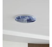 Lindby plafoniera Orbi, 48 cm, blu/bianco, plastica LINDBY