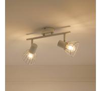Lindby plafoniera Piena, beige, a 2 luci, metallo, 39 cm 10031112