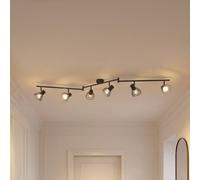 Lindby plafoniera Piena, nera, a 6 luci, metallo, 150 cm 10031115