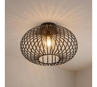 Lindby Plafoniera Rosalea, color ottone, metallo, 40 cm, E27 LINDBY