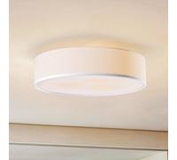 Plafoniera Lindby Sebatin, Ø 50 cm, bianco, tessuto, E27 LINDBY