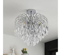 Lindby plafoniera Silino, grigio, metallo, Ø 40 cm, E14 LINDBY