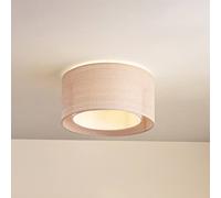 Lindby plafoniera Soula, Ø 40 cm, beige, plastica, E27 LINDBY