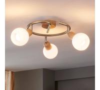 Lindby Plafoniera Svenka a 3 luci, base tonda LINDBY