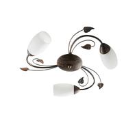 Plafoniera Lindby Stefania, a 3 luci, Ø 46 cm, nero/oro LINDBY