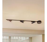 Lindby Sistema a binario 48V Lumaro, 3 strisce LED, nero, CCT LINDBY