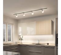 Lindby sistema binario monofase Linaro, E14, argento, a 4 luci. LINDBY