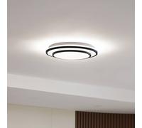 Lindby Smart plafoniera LED Duala, nera, Tuya, RGB, CCT LINDBY